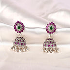 Ruby Green Classic Jhumkas