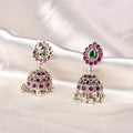 Ruby Green Classic Jhumkas