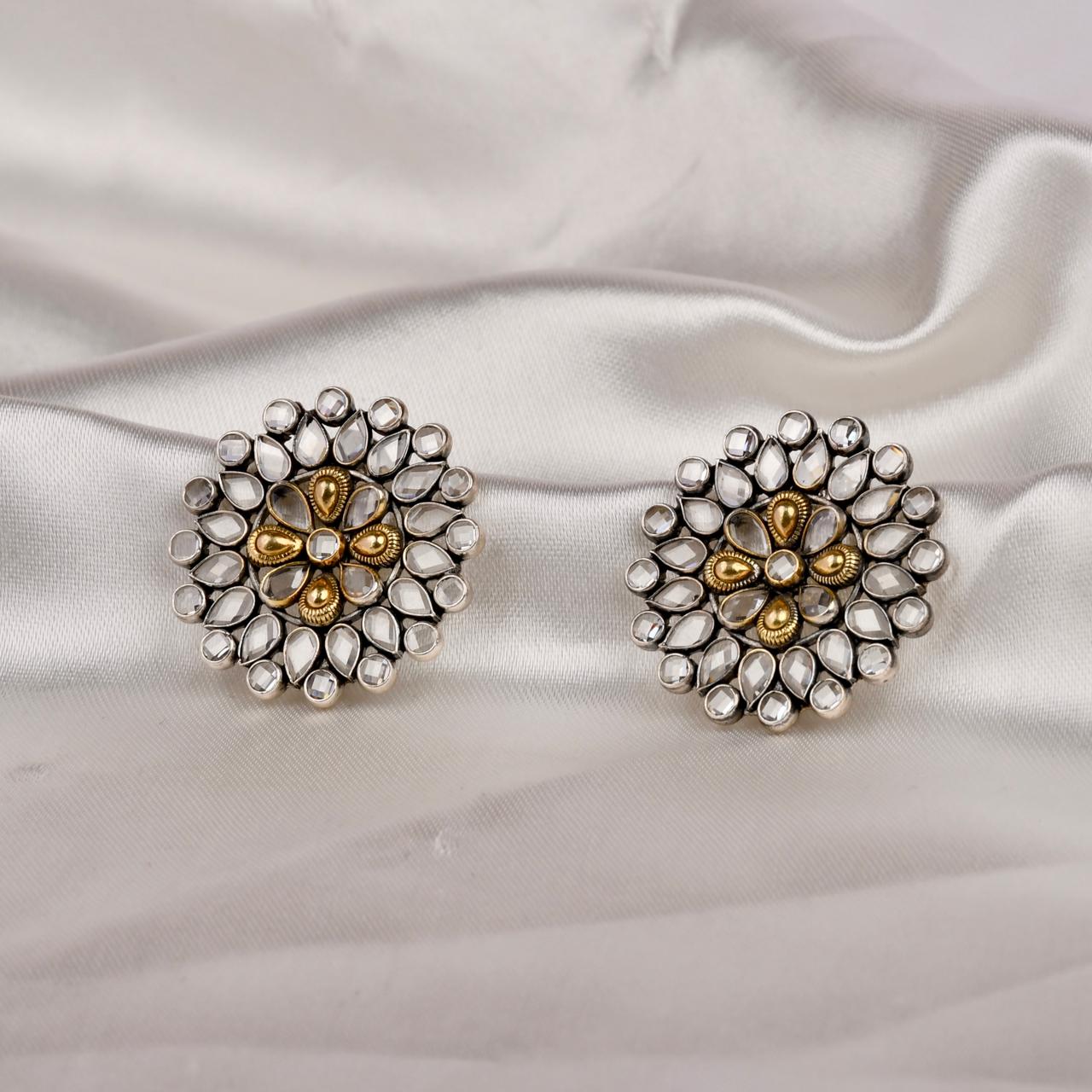 Sunburst Cluster Stud Earrings