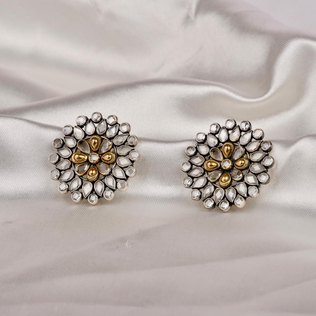Sunburst Cluster Stud Earrings