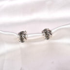 Sterling Silver Crest Studs