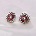 Sterling Silver Rosette Stud Earrings