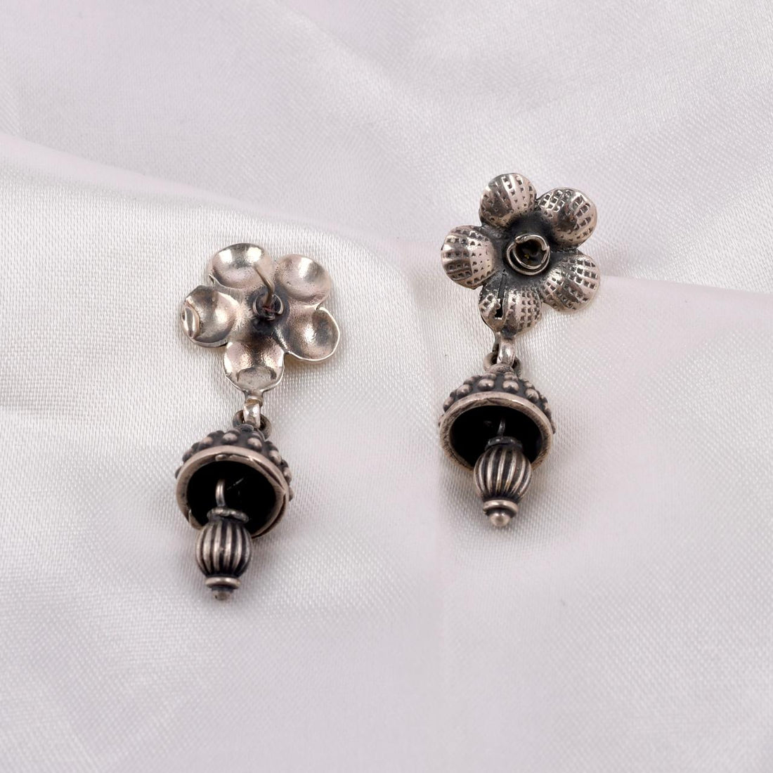 925 Silver Floral Drop Earrings