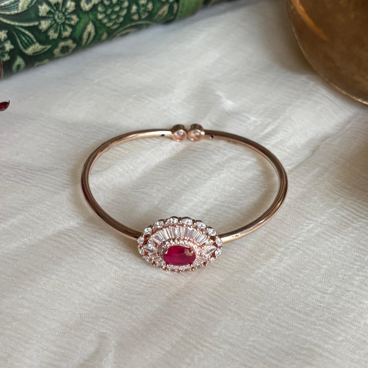 Oval Halo Silver Kada
