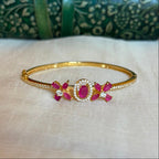 Ruby Blossom 925 Silver Bangle