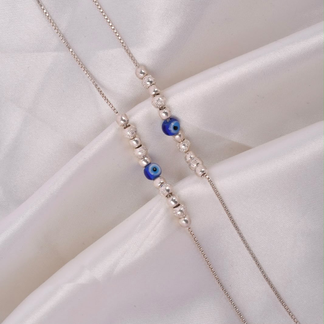Nazar Bead 925 Silver Anklet