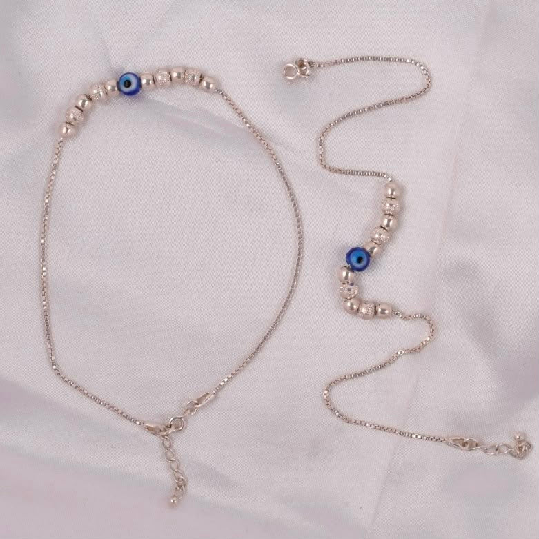 Nazar Bead 925 Silver Anklet