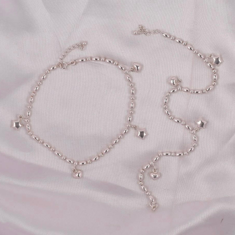 Celeste Charm 925 Silver Anklet