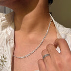 925 Sterling Silver Figaro Chain for Men