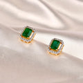 Emerald Frame Studs