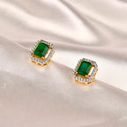 Emerald Frame Studs