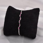 Ruby Wave Tennis Bracelet