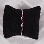 Ruby Wave Tennis Bracelet