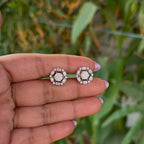Swarovski Halo Silver Studs